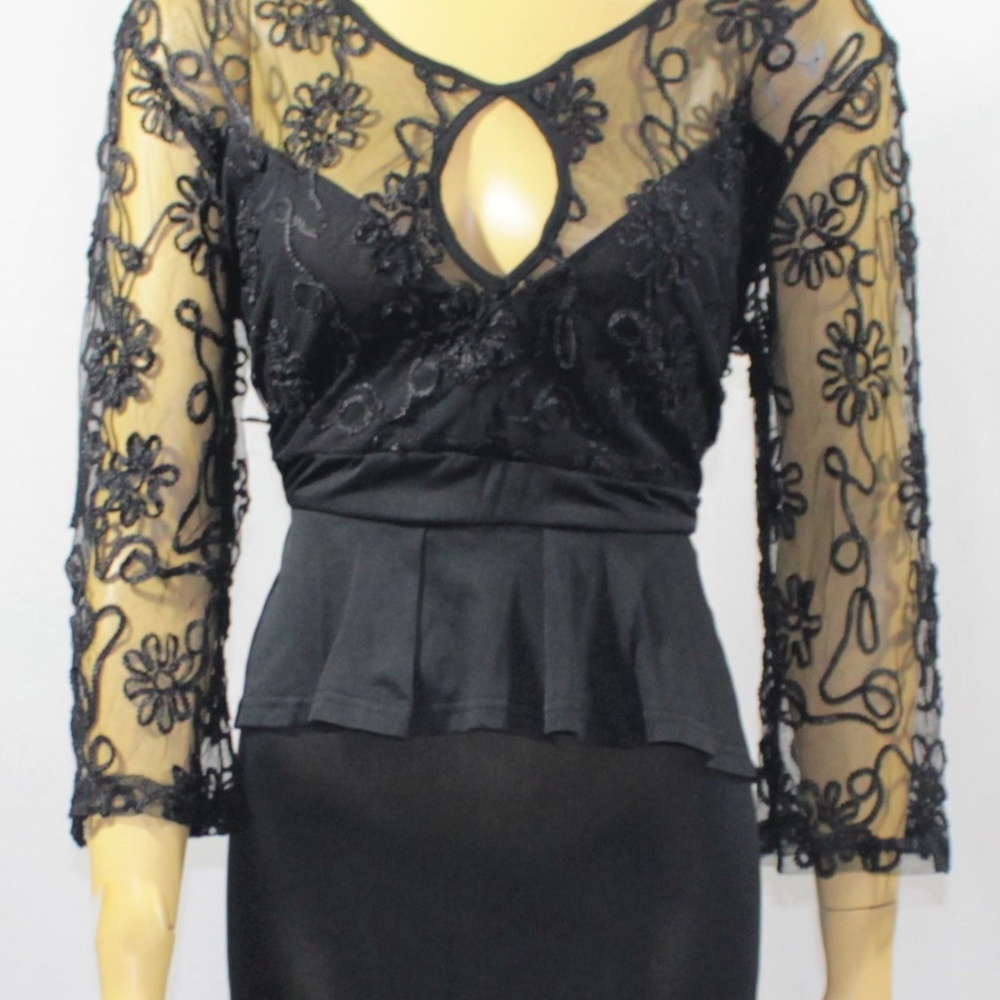 Black Peplum Dress